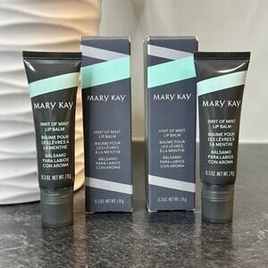2- Mary Kay Hint of Mint Lip Balm # 199615 New In‎ Box 8 g Each